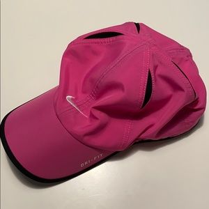 Pink Nike dr-fit hat with adjustable strap